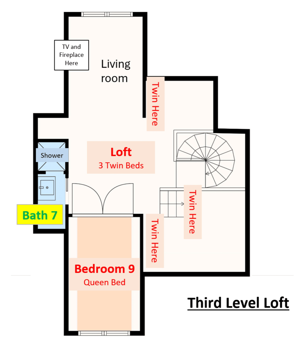 Third Level Loft floor plan